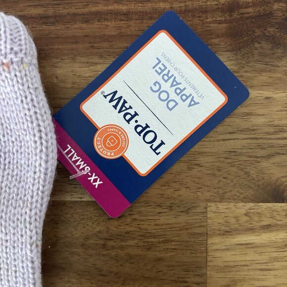 Top Paw Dog Sweater Lavender Speckled Multicolor Outerwear Pet Size XXS. NWT - Picture 2 of 9